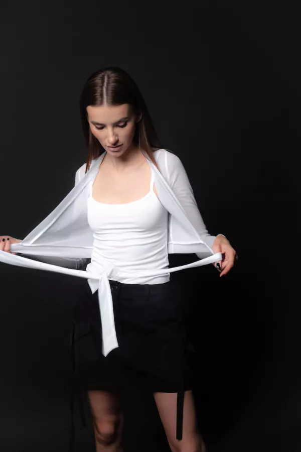 Кофта TIE с завязками white